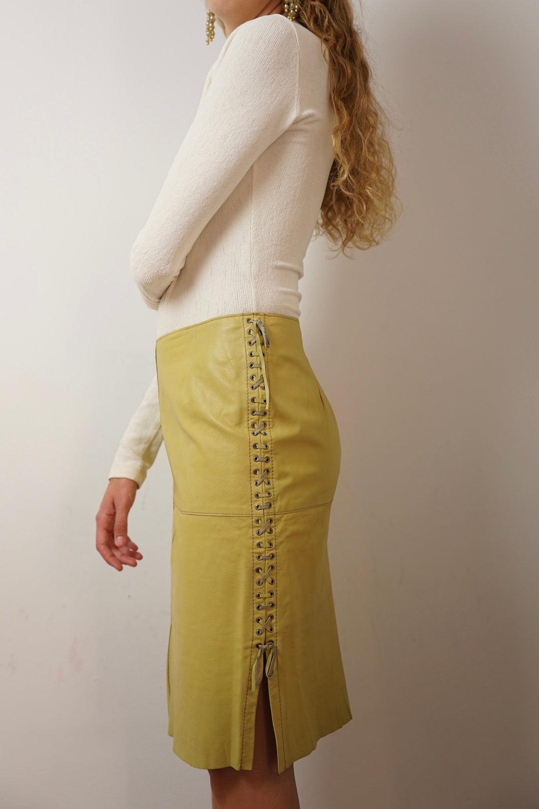 Vintage leather skirt