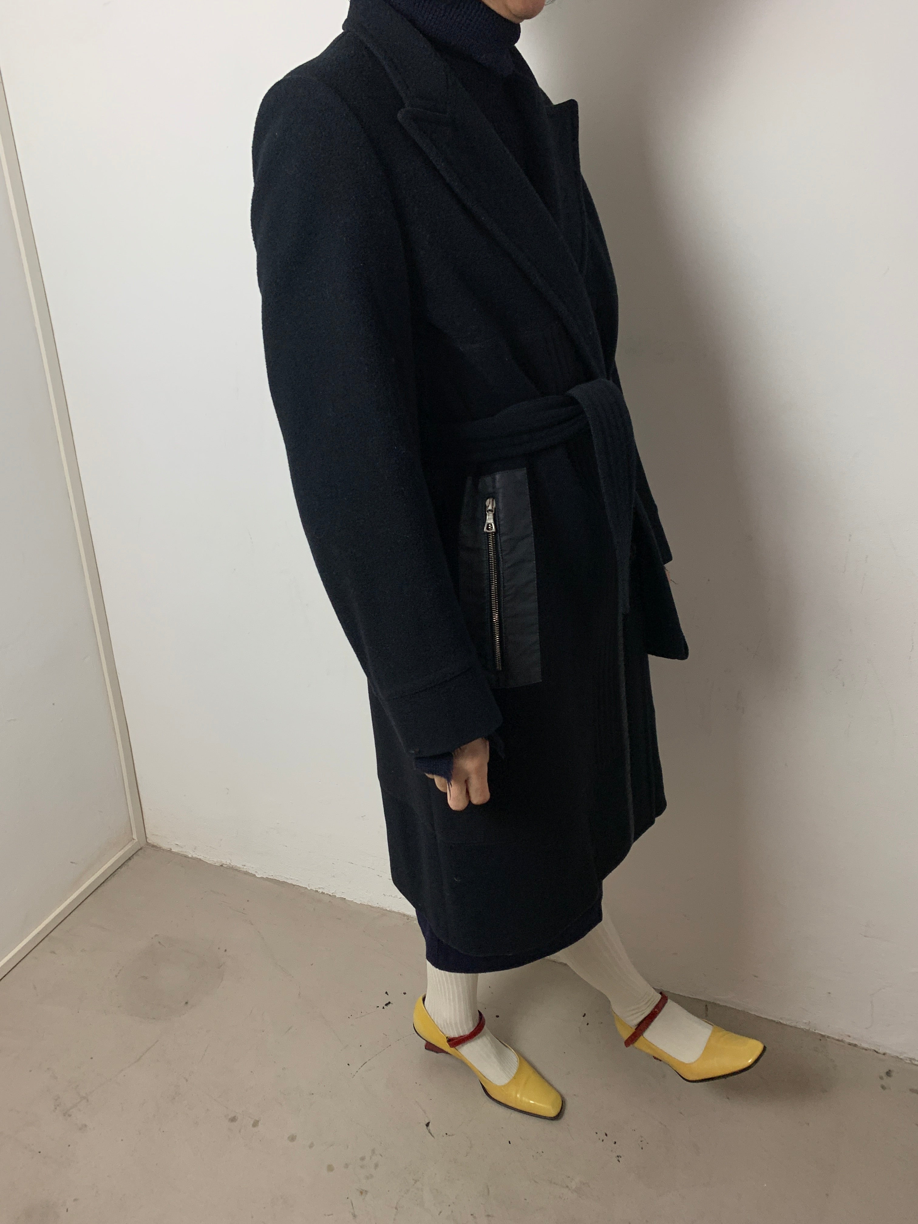 Dries Van Noten navy coat