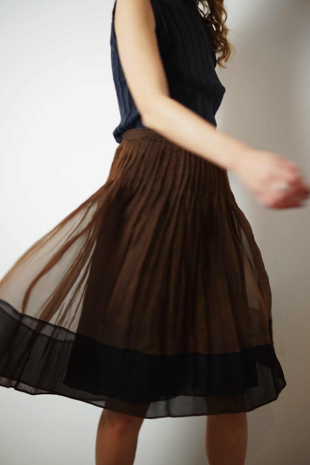 Jil Sander  brown and black skirt
