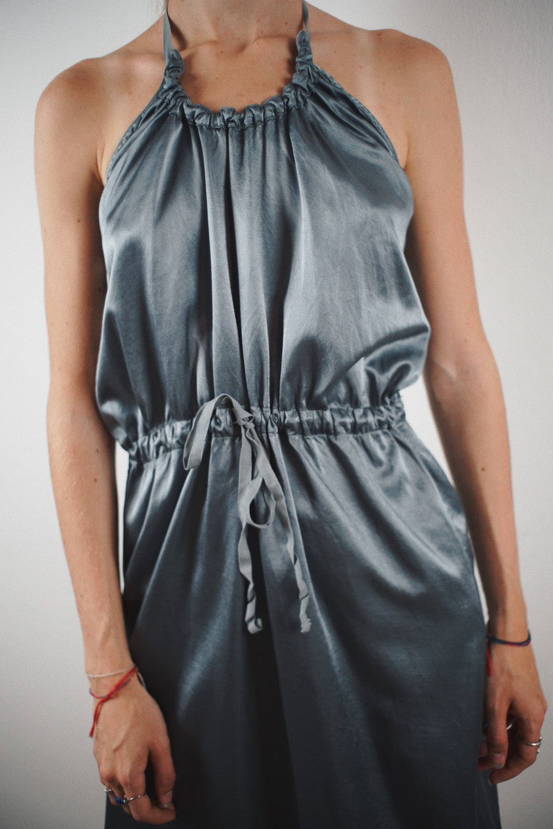 MM6 grey halter neck dress