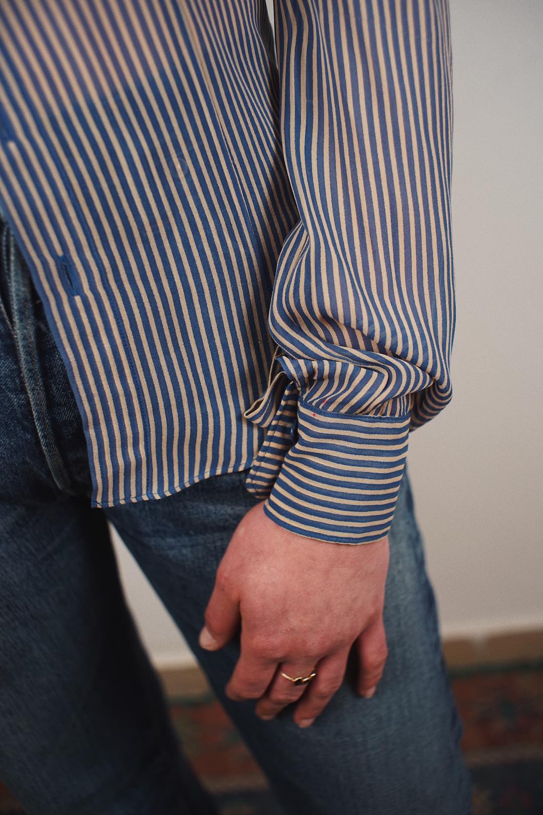 Jean Paul Gaultier silk striped shirt