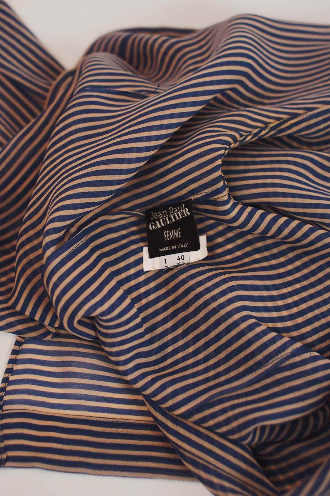 Jean Paul Gaultier silk striped shirt